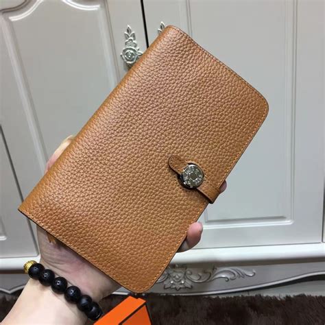 hermes brown leather wallet|Hermes wallet on a chain.